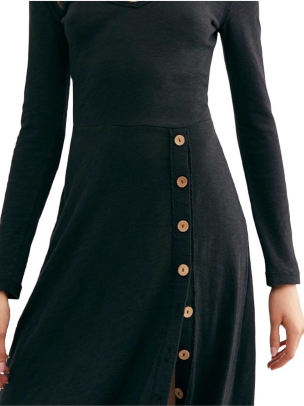 NWT Free People Black Starlight Maxi Dress Size Large beach boho cotton vacation - Picture 4 of 9